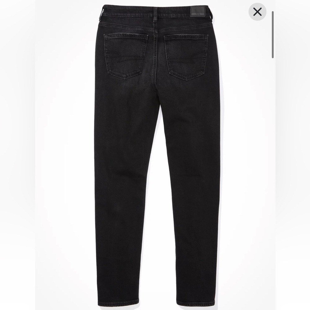 American Eagle Strigid Mom Jeans Destroyed Black 14 NWT - Picture 13 of 14